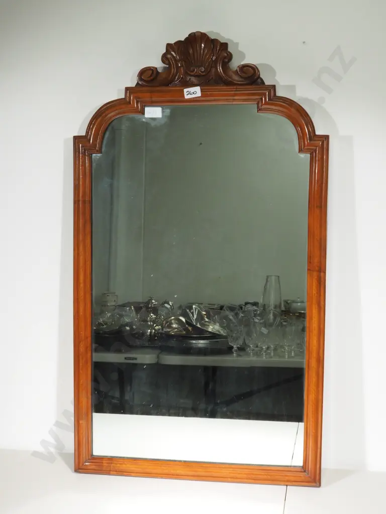 Exceptional Antique Bevelled Edge Mahogany Framed Mirror Image 1++