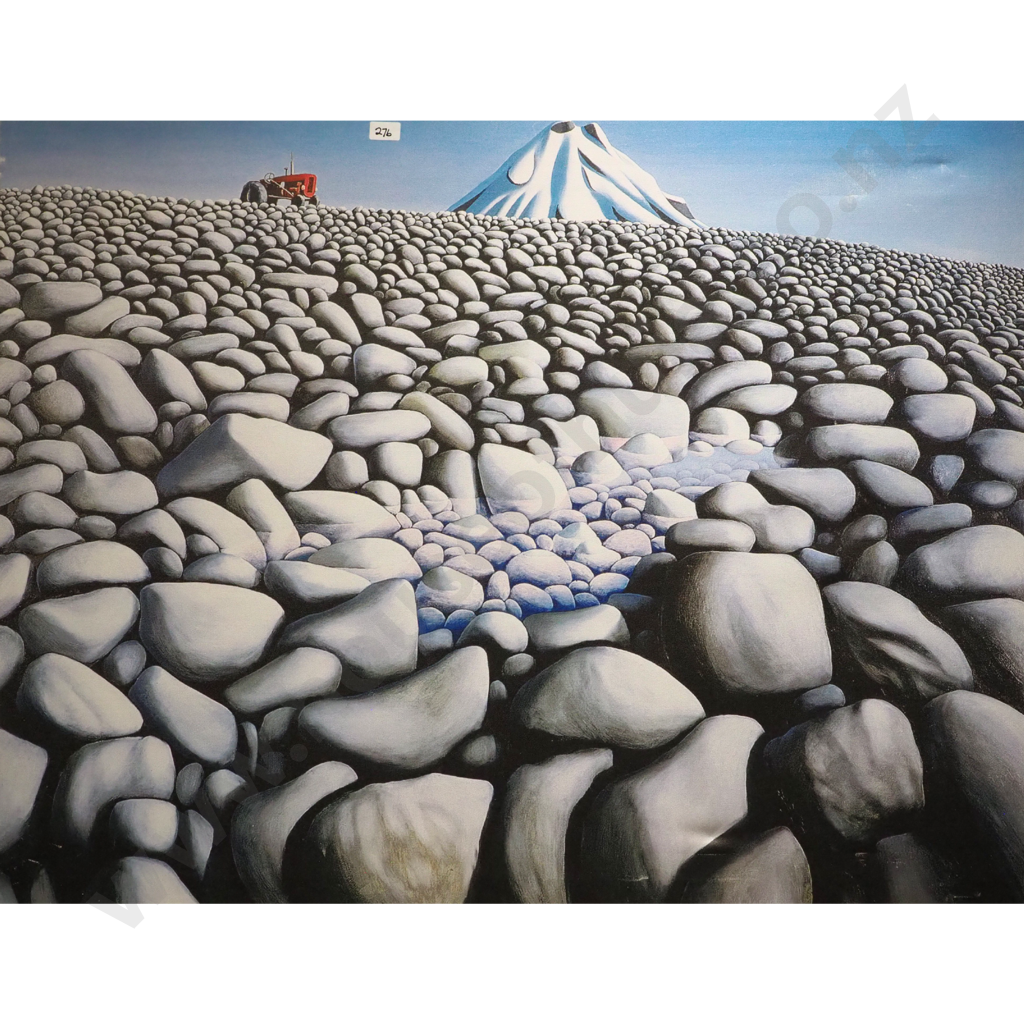 Canvas Print of A Michael Smither Painting " Rocks With Mountain" 1968 Image 1++