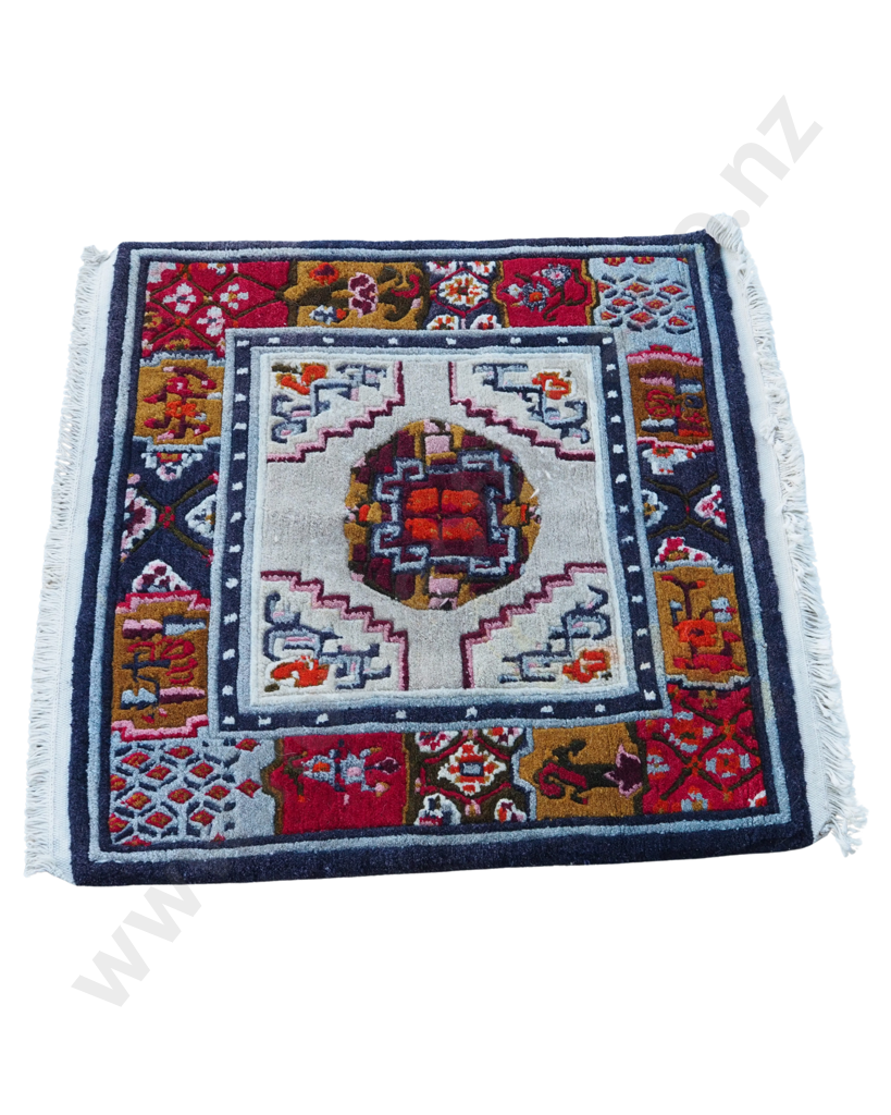 Tibetan Handmade/Hand-knotted Multicoloured Wool/Cotton Rug Image 1++
