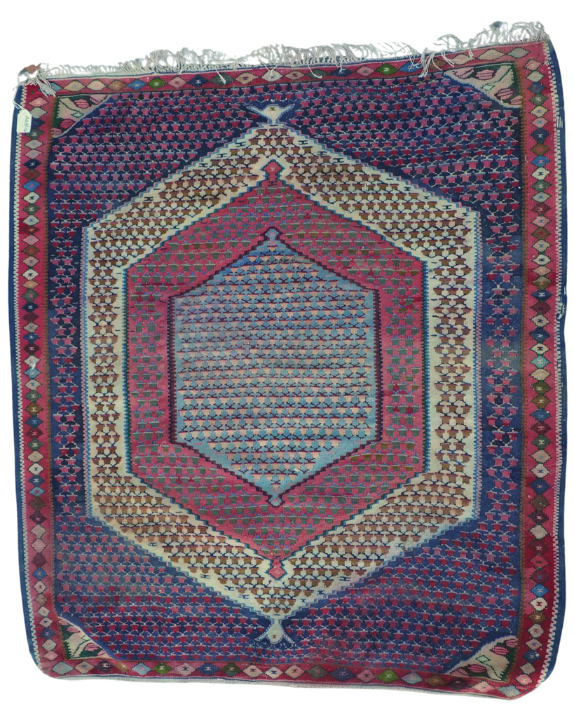 Vintage Kilim w Striking Geometric Design Image 1++