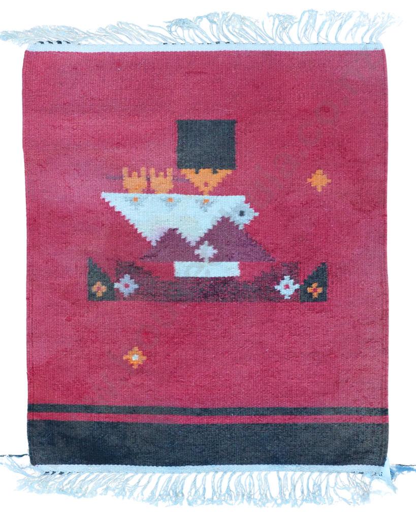 Vintage Hand Loomed Indian Durrie Image 1++