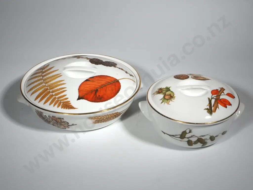 Two Royal Doulton Casserole Dish w Autumnal Motifs Image 1++