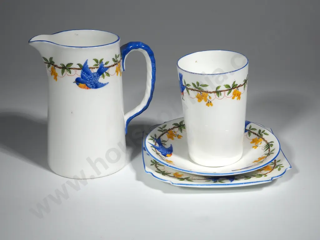 Collection of Aynsley Blue Bird China Image 1++
