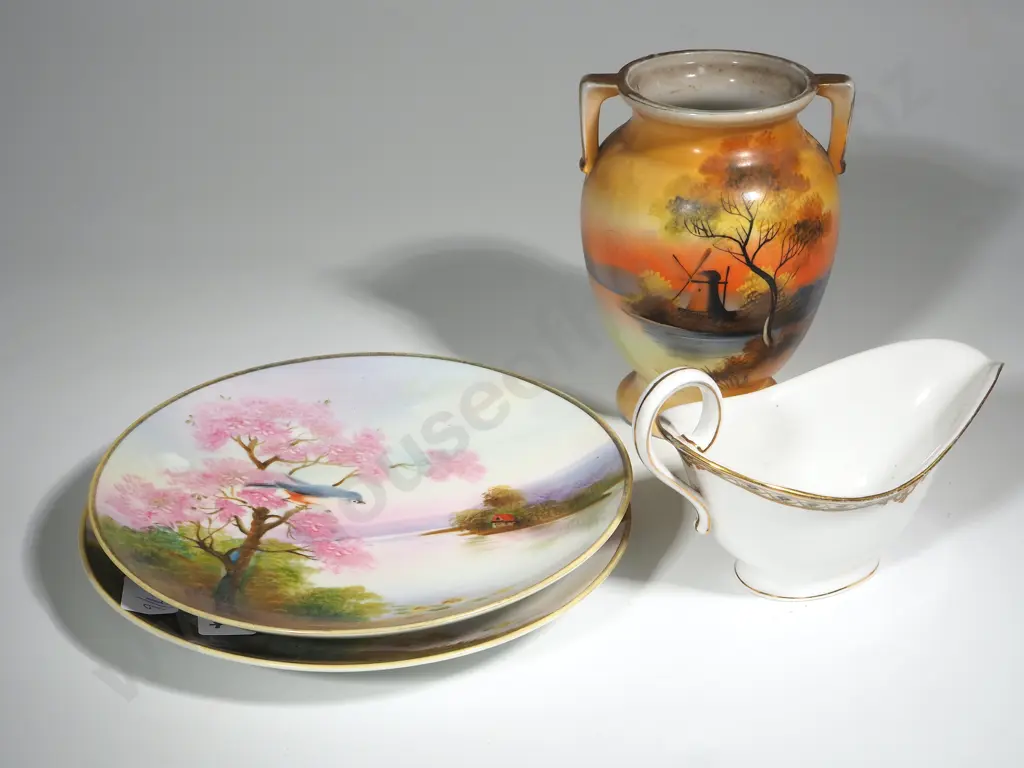Four Pieces of Noritake incl Two Hand Painted Plates Image 1++