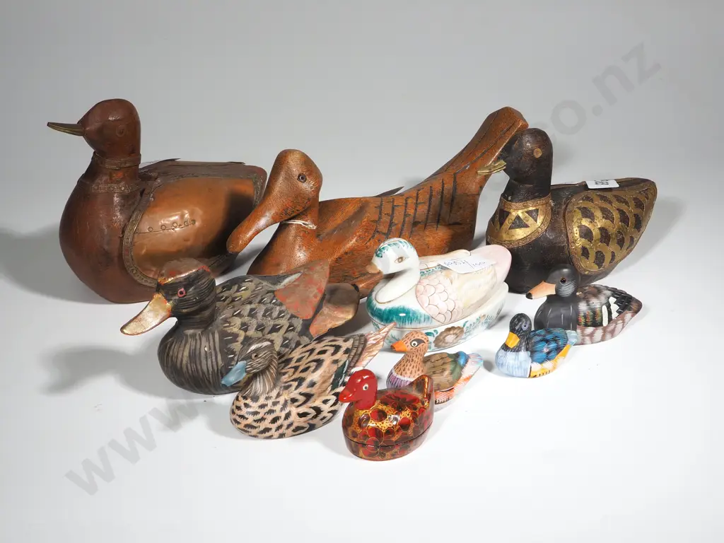 Nine Wooden Ducks & A China Duck  Image 1++