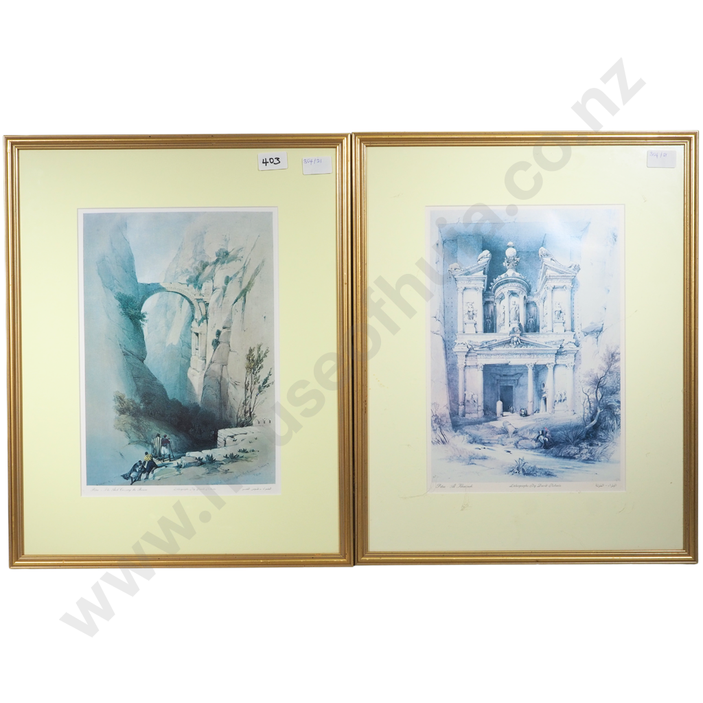 Set of Four Lithographs by David Roberts Depicting Arabian Scenes Image 1++