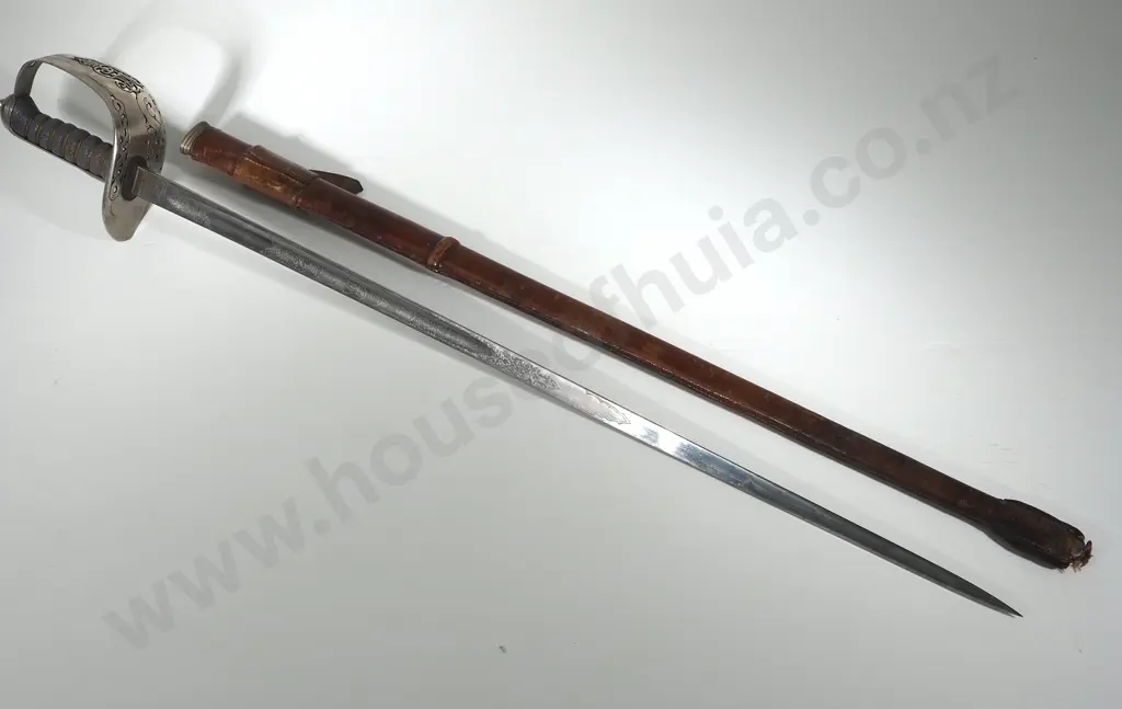 New Zealand Junior Cadets Sword Stamped NZ 659 - George 5th - Scabbard Tip Damage Commensurate w Wear Image 1++