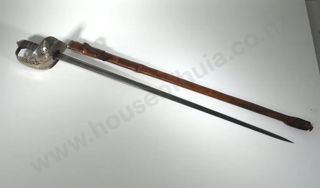 New Zealand Junior Cadets Sword Stamped NZ 659 - George 5th - Scabbard Tip Damage Commensurate w Wear Image 1++