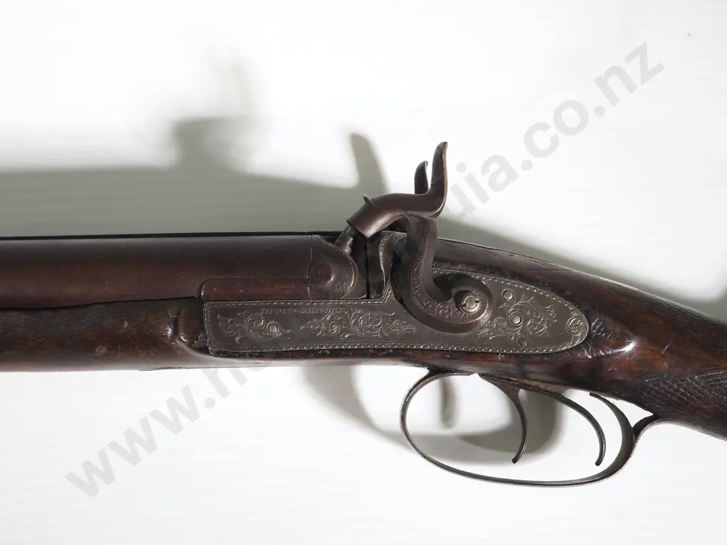 Muzzle Loading Double Barrell Shot Gun by Tipping & Lawden London- 2nd Prize for Picton Volunteers 1872 Image 1++