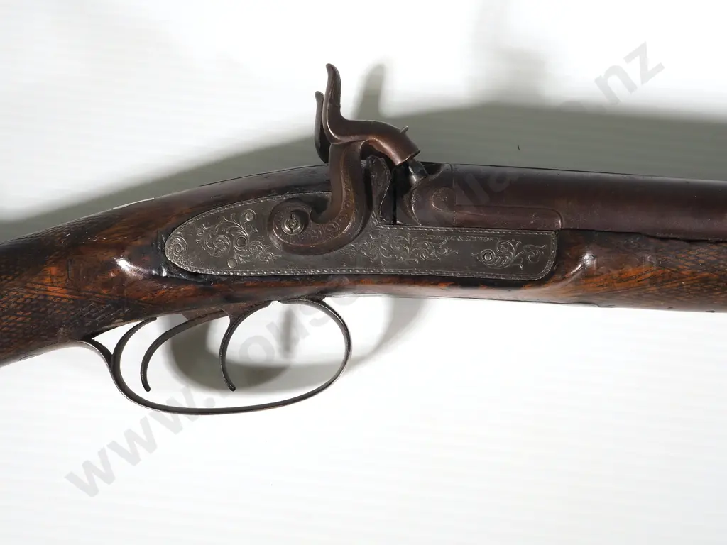 Muzzle Loading Double Barrell Shot Gun by Tipping & Lawden London- 2nd Prize for Picton Volunteers 1872 Image 1++