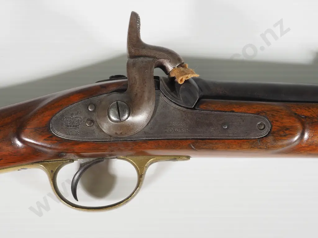 1858 Tower Enfield Carbine w New Zealand Marked Butt Plate - Gun has been refinished Image 1++
