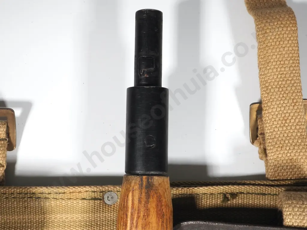 Scarce WW2 Entrenching Tool w Mine Probe Handle & Cover - Marked Australian Department of Defence 1941 Image 1++