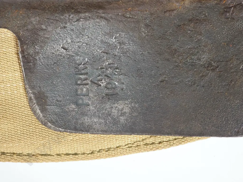 Scarce WW2 Entrenching Tool w Mine Probe Handle & Cover - Marked Australian Department of Defence 1941 Image 1++