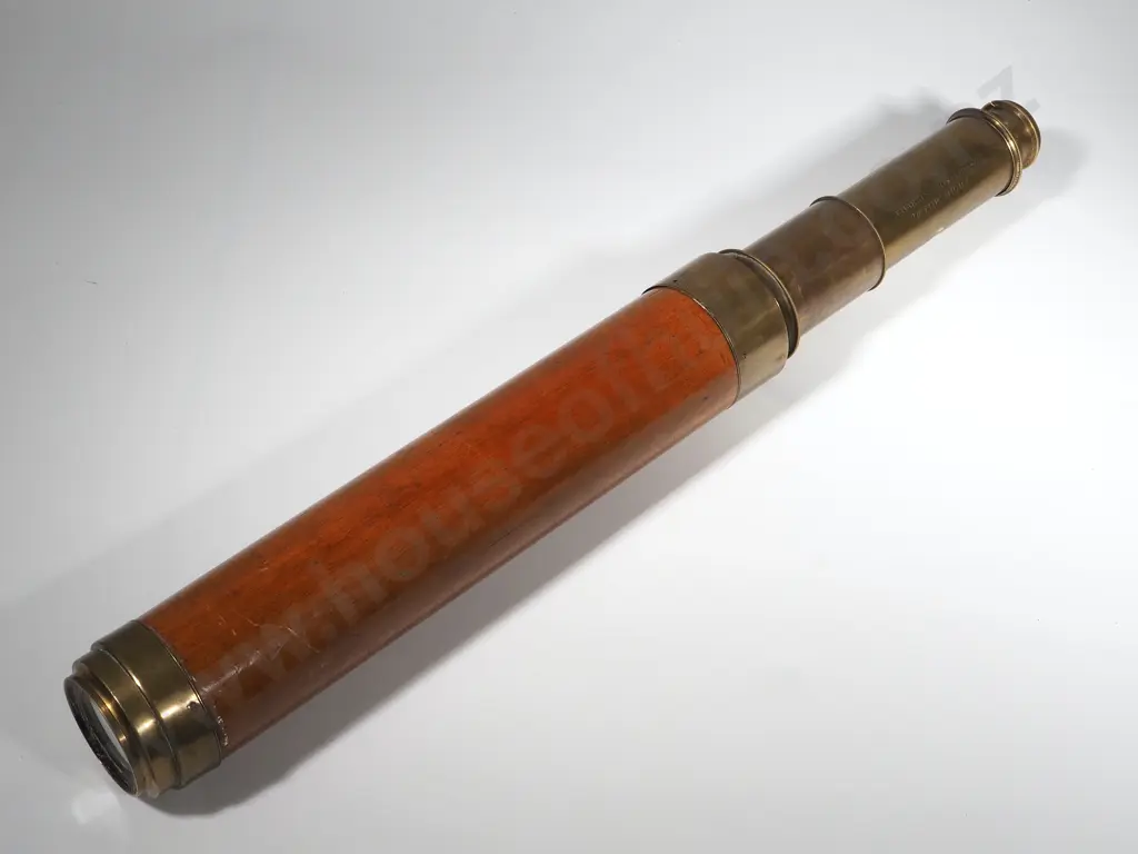 Harris & Son Day or Night Telescope w Wooden Binding Image 1++