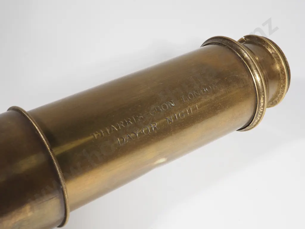Harris & Son Day or Night Telescope w Wooden Binding Image 1++