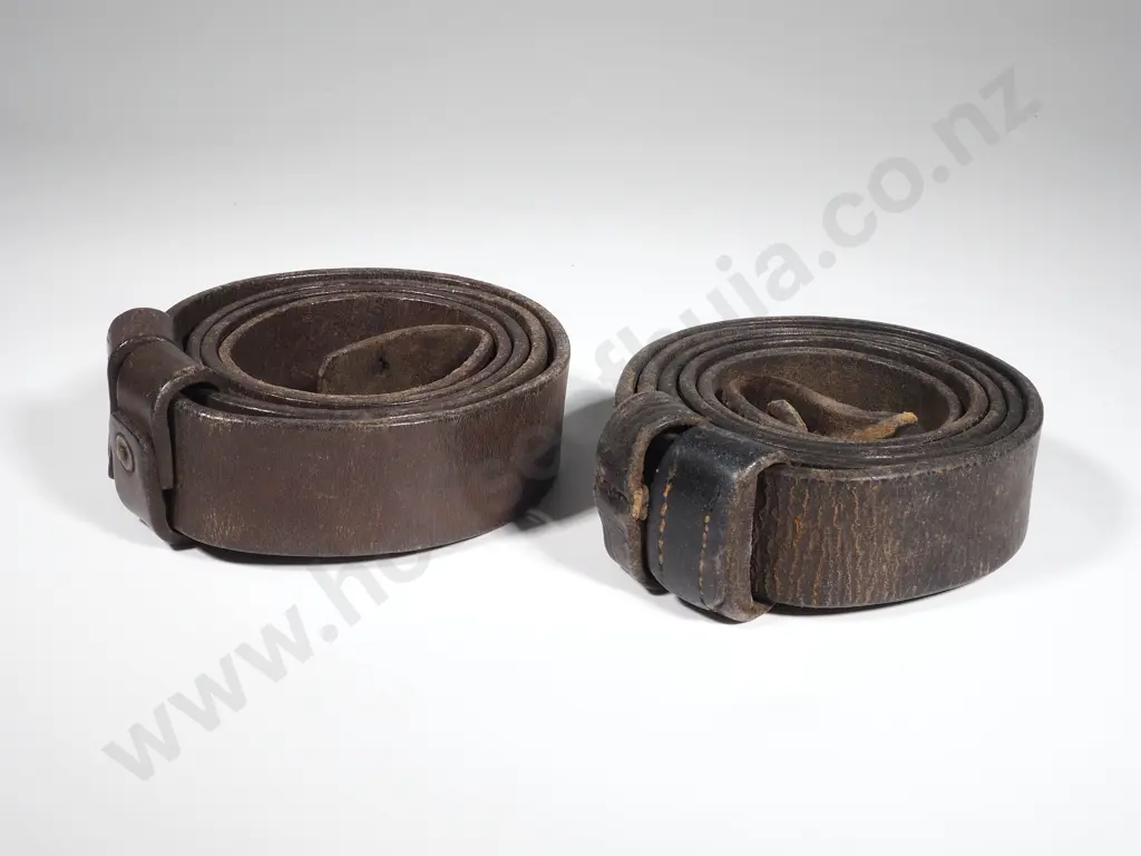 Two Leather WWI Rifle Slings Image 1++