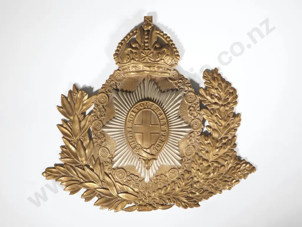 1901 Royal House Guards Helmet Plate Image 1++