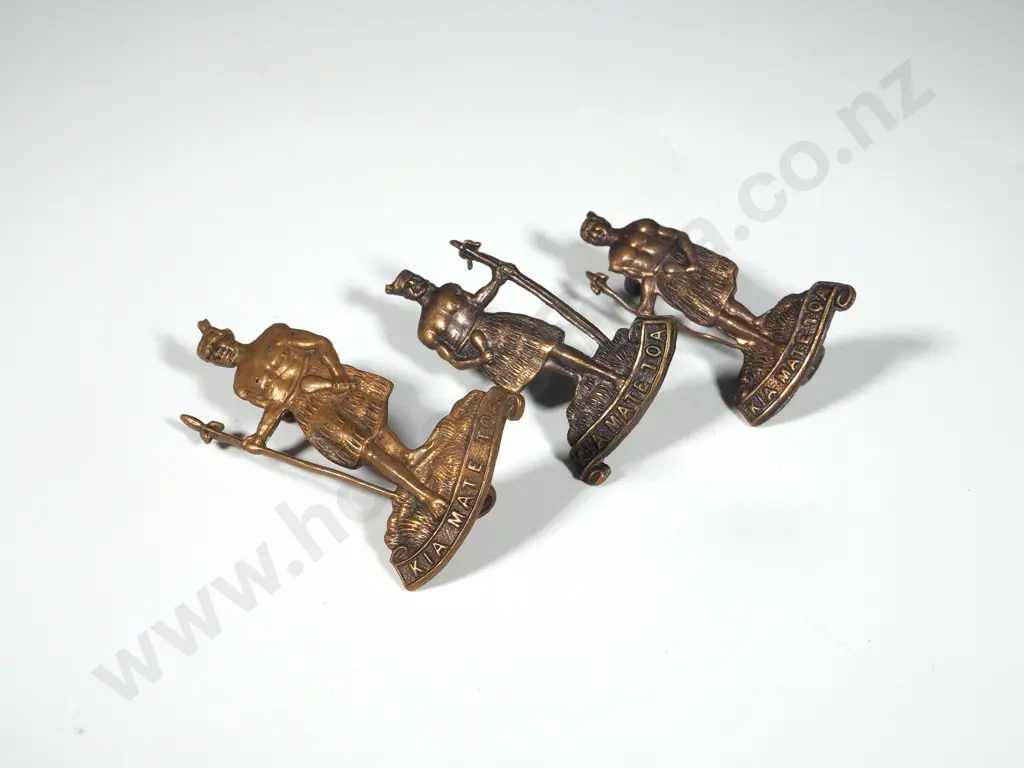 WW1 8th Southland Rifles Cap & Collar Badges  Image 1++