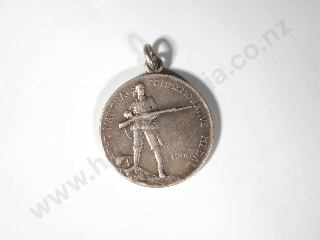 South African Sterling Silver Medallion - The National Commemorative Medal 1899 - 1900 Image 1++