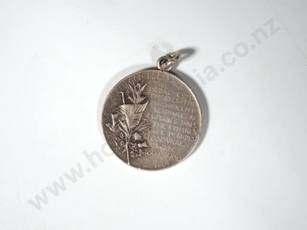 South African Sterling Silver Medallion - The National Commemorative Medal 1899 - 1900 Image 1++