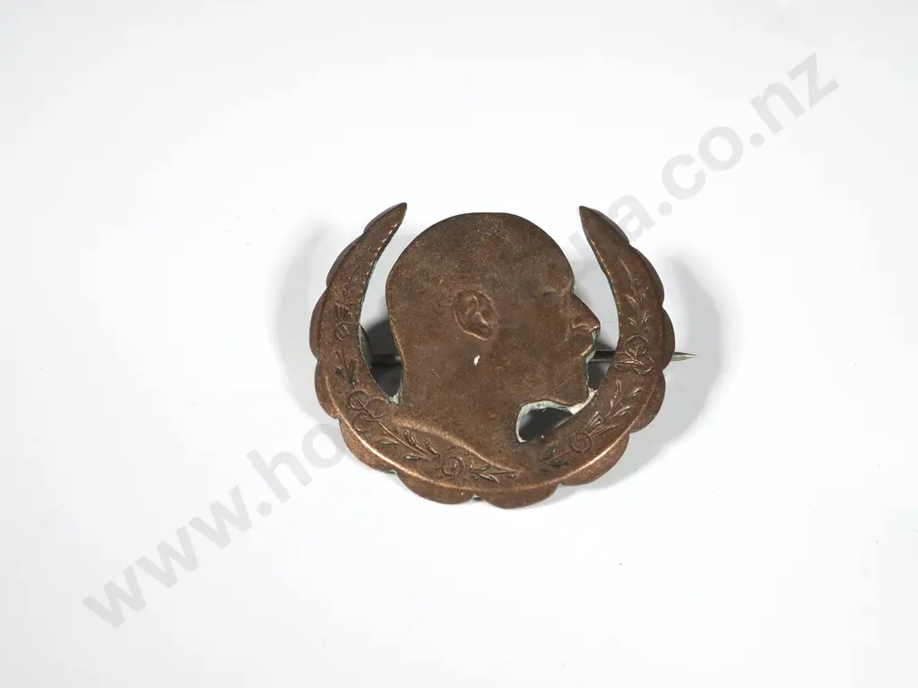 Patriotic Carved Penny Brooch Image 1++