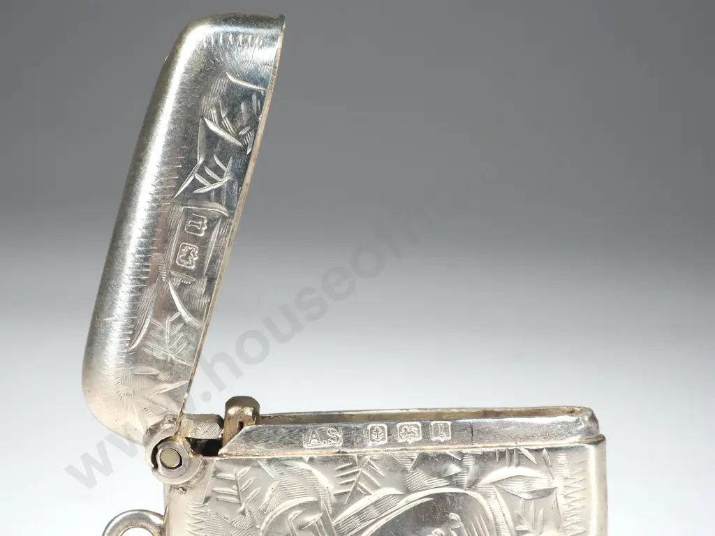 WW1 Sterling Silver English Hallmarked Vesta Case to W.A.F. 23rd New Zealand Reinforcements Image 1++