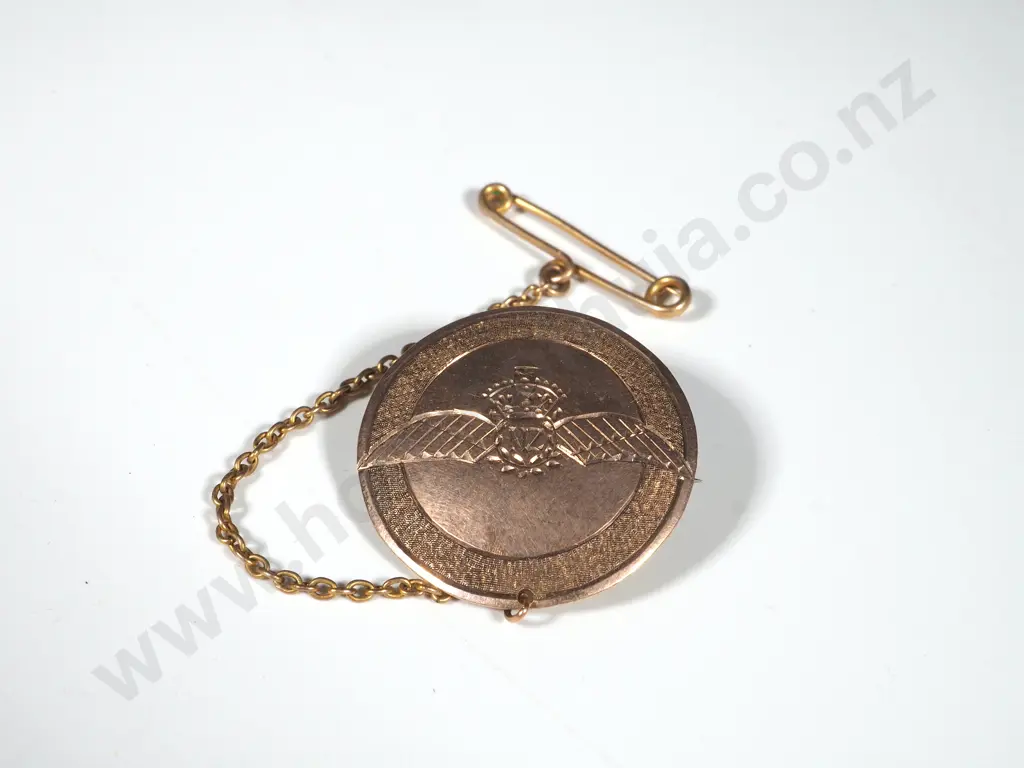 New Zealand RAF Engraved Sweetheart Pin Image 1++