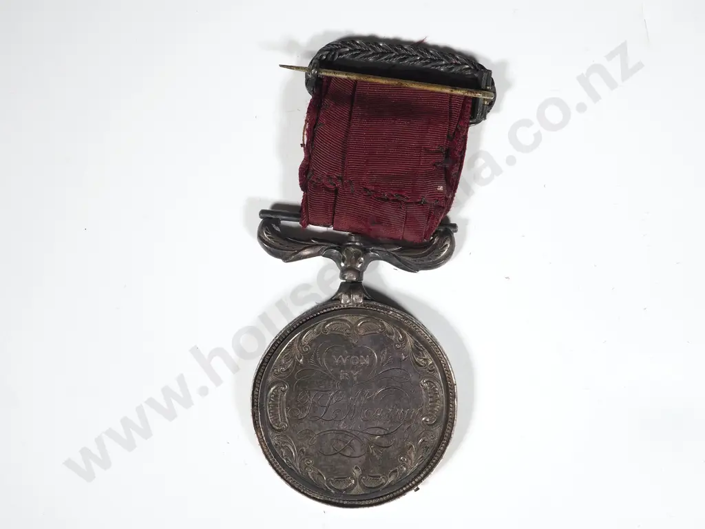 Exceptional 1872 Thames Rifle Association Prize Medal Handcrafted in Silver Won/By/J.L. Murray Image 1++