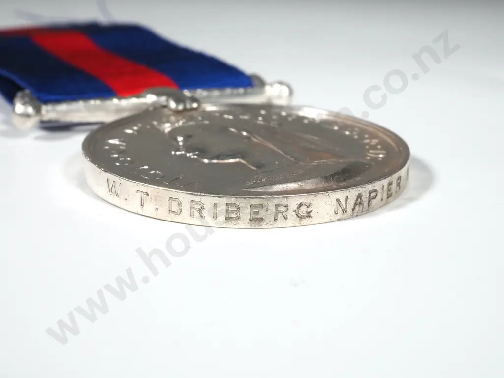 New Zealand Medal Maori Land Wars W T Dryberg Napier Militia  - Brooch mounted with this then being removed Image 1++