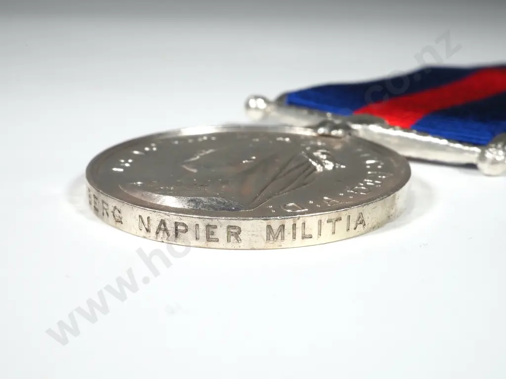 New Zealand Medal Maori Land Wars W T Dryberg Napier Militia  - Brooch mounted with this then being removed Image 1++