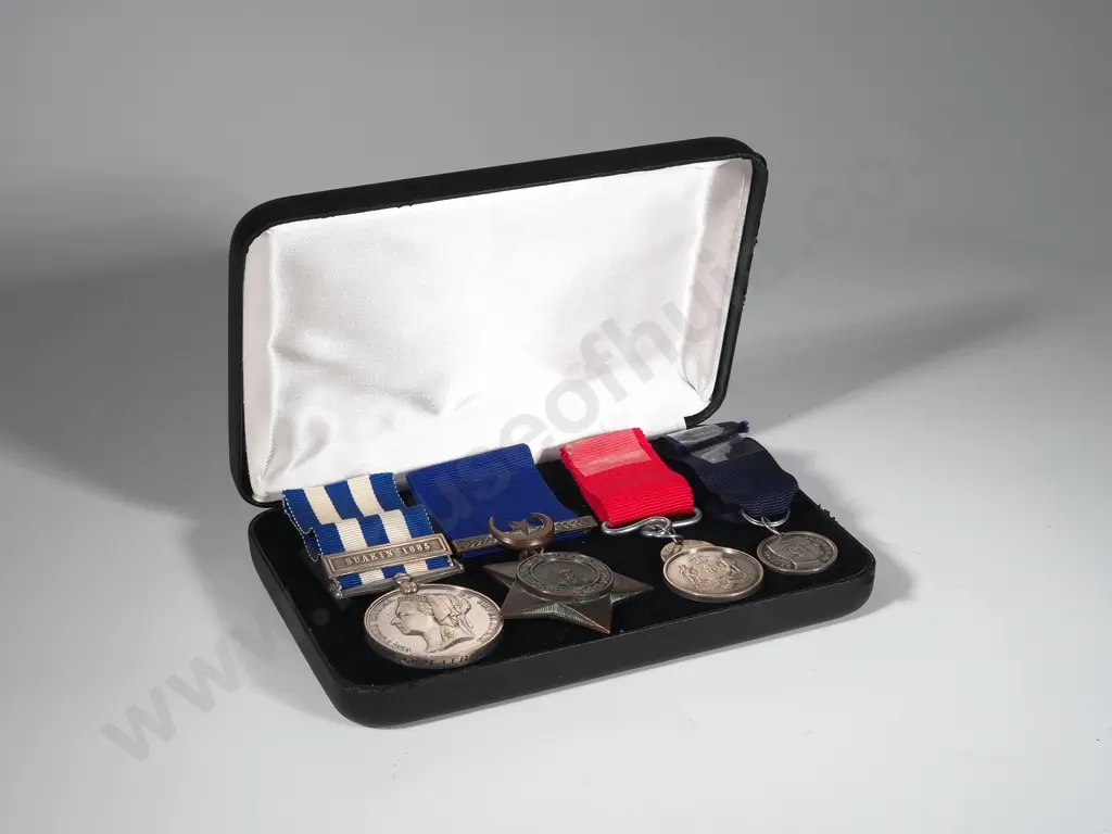 Scarce Australian Egypt Medal Group of 4 to Private Charles J Lemaire NSW Infantry w Mayor of Sydney Medal Image 1++