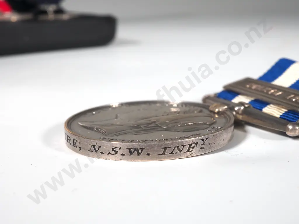 Scarce Australian Egypt Medal Group of 4 to Private Charles J Lemaire NSW Infantry w Mayor of Sydney Medal Image 1++