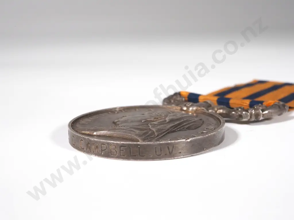 British South Africa Company Medal to Trooper G Campbell Umtali Volunteers Rhodesia 1896 - 198 Awarded Image 1++