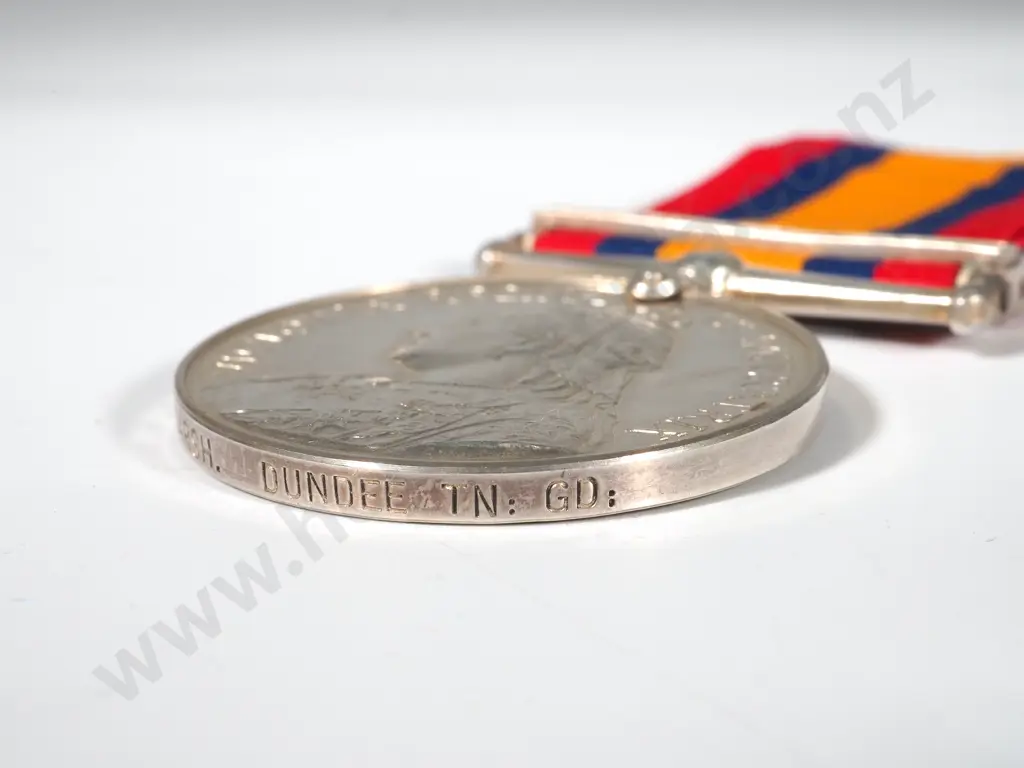 Q.S.A. to Trooper A.G. Marsh Dundee Town Guard - Single Clasp Talana - In Uncirculated Condition Image 1++