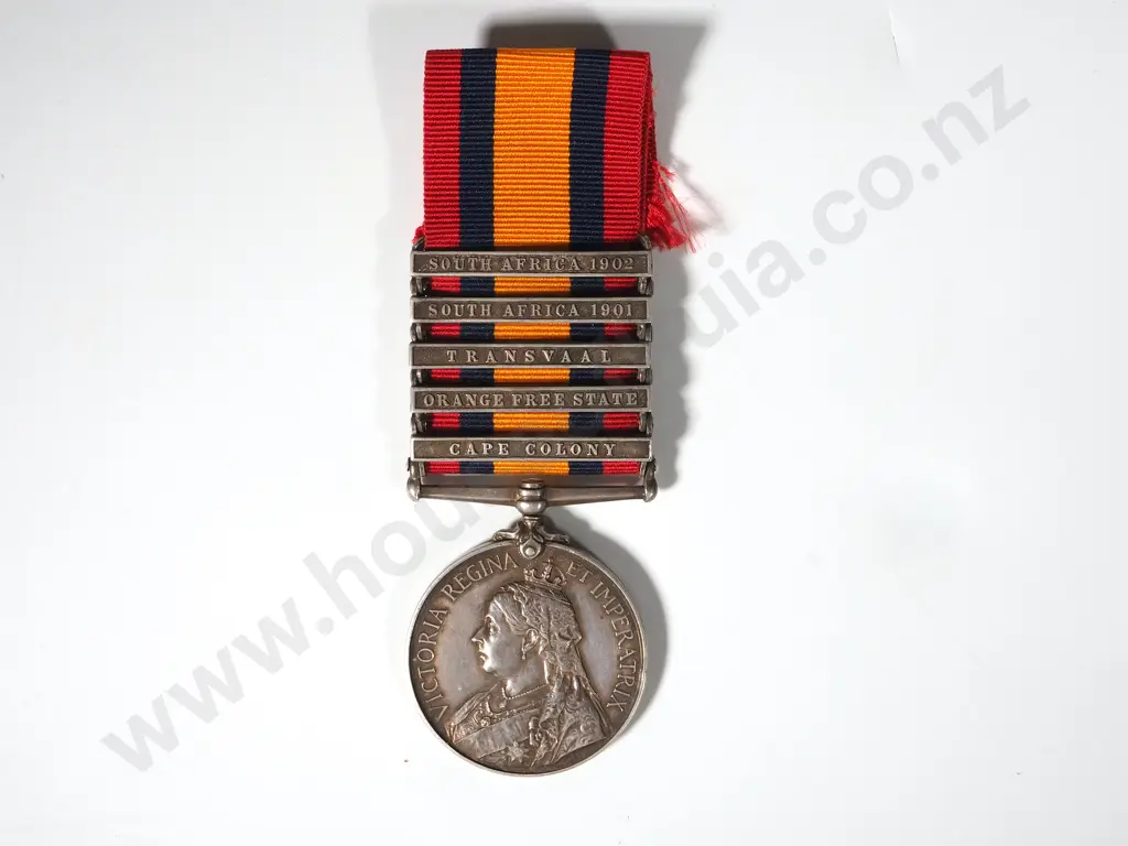 Q.S.A. to A.C. Mansfield No 36162 97th Coy Imperial Yeomanry w Five Bars Image 1++