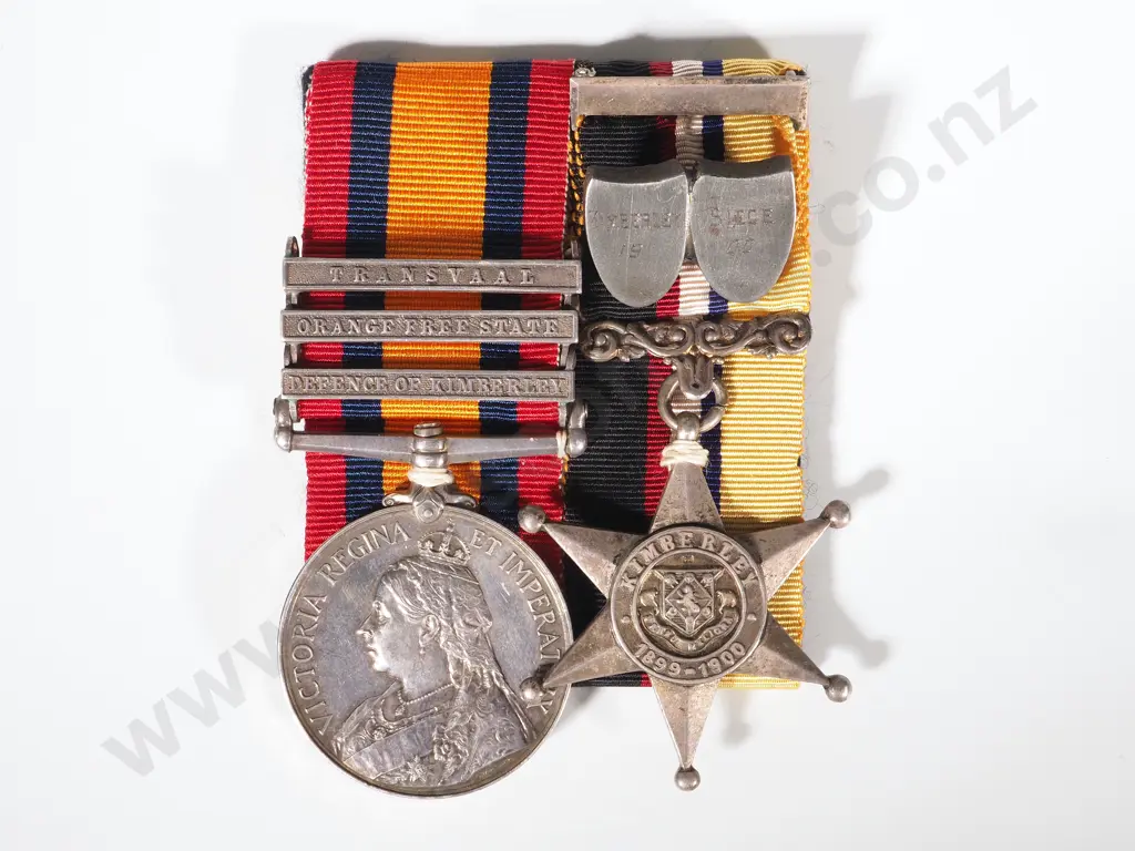 English Q.S.A. & Kimberly Star (Hallmark "a") Group of 2 to Pvt J J Green Royal North Lancashire Regiment & Brooch Image 1++