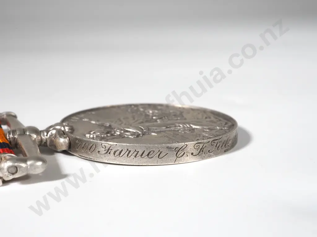 New Zealand Q.S.A. to 3rd Cont Charles Francis Tillyshort No. 700 w 5 Clasps Image 1++