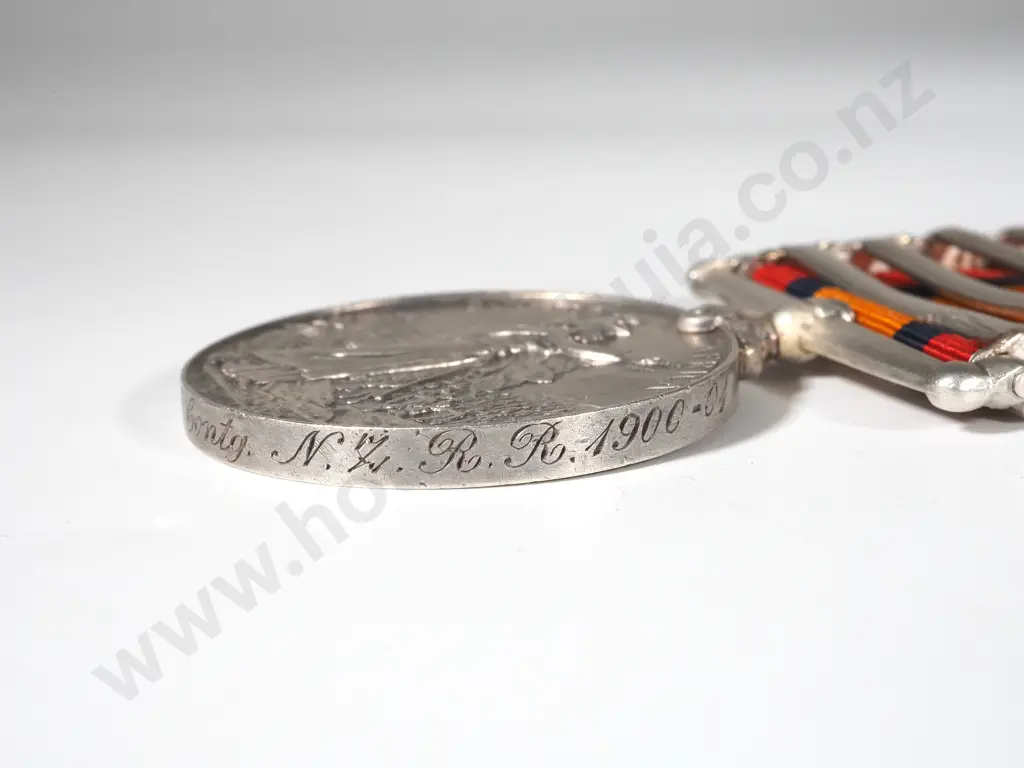 New Zealand Q.S.A. to 3rd Cont Charles Francis Tillyshort No. 700 w 5 Clasps Image 1++