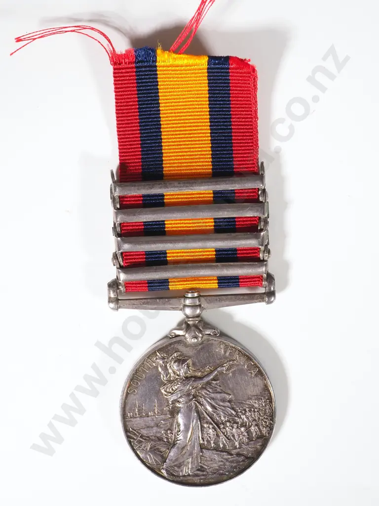 New Zealand Q.S.A. to Lance Cpl George Cecil Deverett No. 638 NZMR 5th Coy w 4 Clasps Image 1++