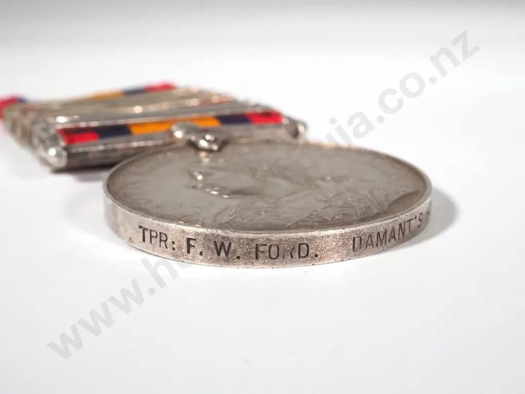 Q.S.A. to Trooper Frank William Ford - Damants Horse w 5 Clasps Image 1++