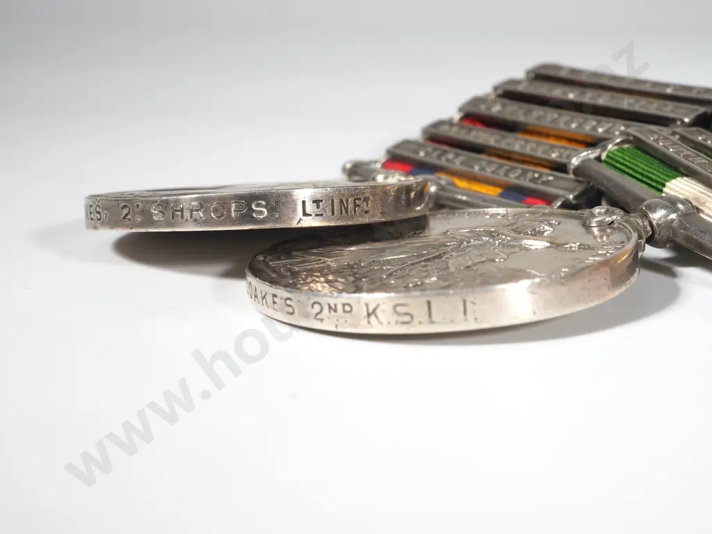 English Boer War / WW1 MID Mons Star Group of 5 to Sjt J Coakes & Cap Badge on Original Silks Image 1++