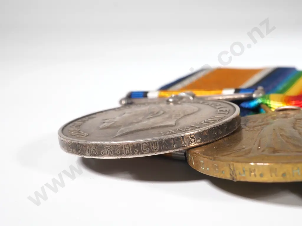 Canadian WW1 MSM Group of Three to Sgt Major Robert Henry Curtiss w Original Hat Badge Image 1++