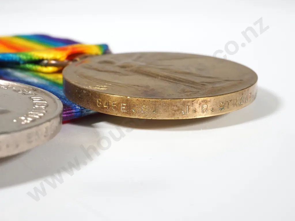 WW1 DSM Group of 4 to John Robert Strong RNR Trawler Ermine Image 1++