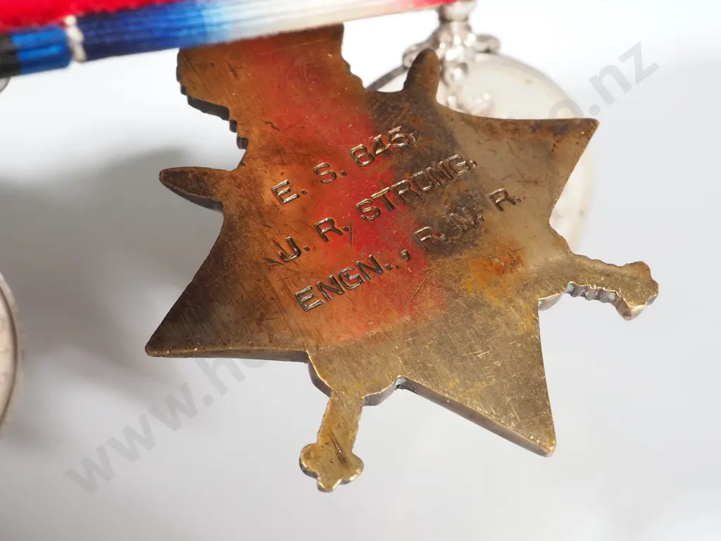 WW1 DSM Group of 4 to John Robert Strong RNR Trawler Ermine Image 1++