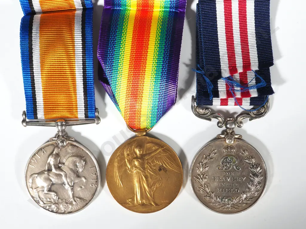 WW1 English Military Medal Group of 3 to L/CPL Sydney Newbold Prince of Wales Own / DOW France 1918 Image 1++