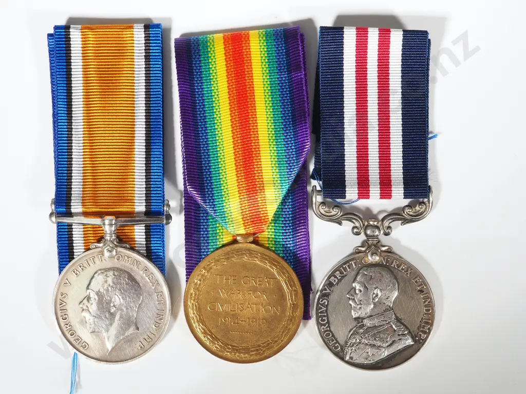 WW1 English Military Medal Group of 3 to L/CPL Sydney Newbold Prince of Wales Own / DOW France 1918 Image 1++