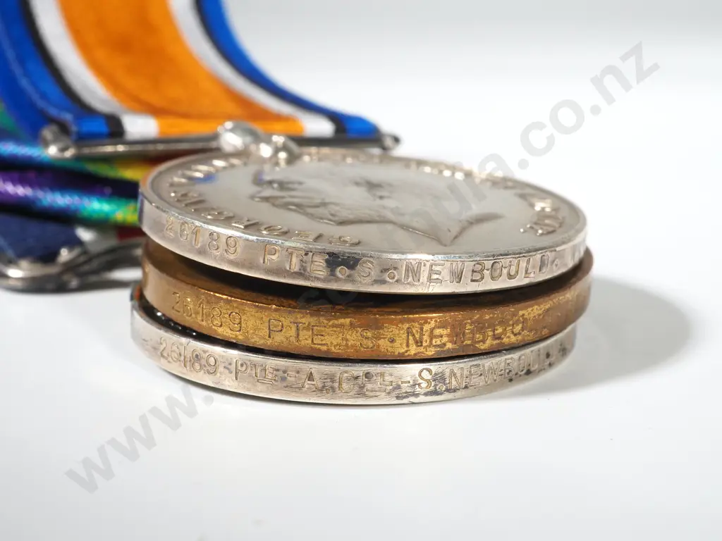 WW1 English Military Medal Group of 3 to L/CPL Sydney Newbold Prince of Wales Own / DOW France 1918 Image 1++