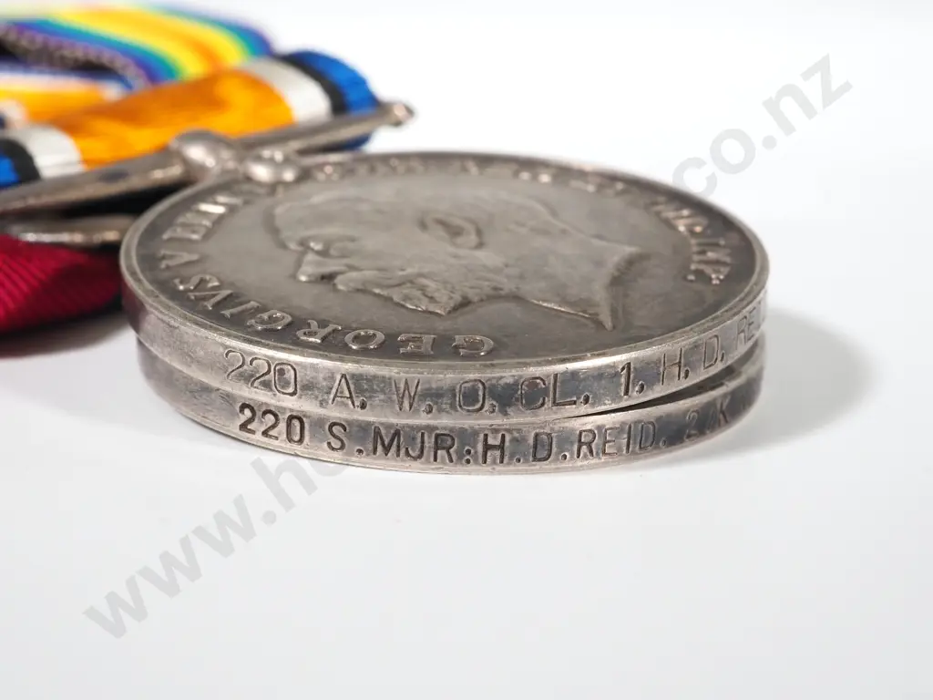 English D.C.M. Group of 3 to 220 A/RSM Hugh Douglas Reid 2nd King Edward Horse Image 1++