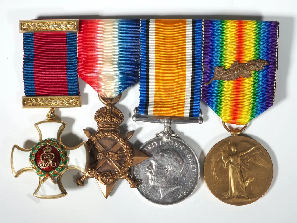 English D.S.O. & Trio to Lt Col Joseph Isidore D'Arcy MID - Commanded the 29th Field Battery RFA in WW1 Image 1++