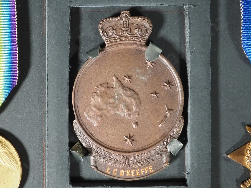 Exceptional WW1 NZ Gallipoli Campaign Group to Two Brothers Both Died August 1915 - Trios & Plaques & Token of Honour Image 1++